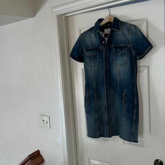 New Saint Laurent Denim Mini Dress NWT - Picture 2 of 9